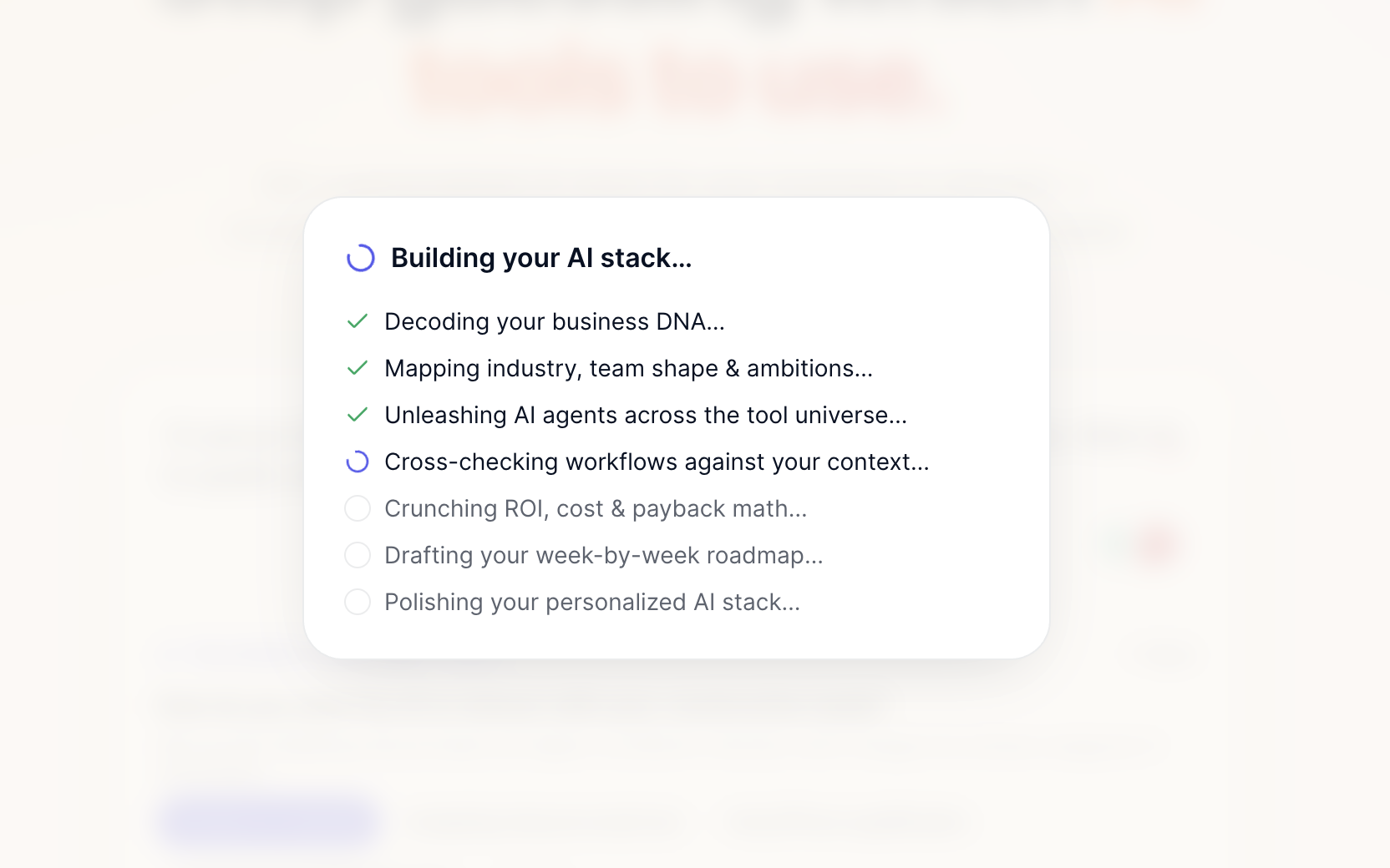AI agents search hundreds of sources — TailorStack screenshot